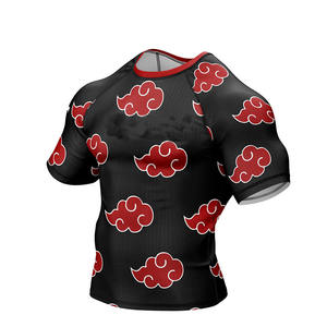 OEM vente en gros à manches courtes Jiu Jitsu Rashguard impression personnalisée Spandex MMA BJJ formation Compression chemise - Product Image 3
