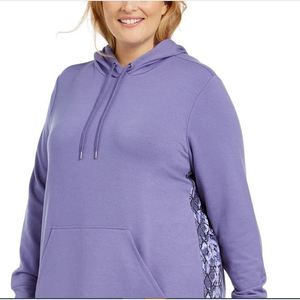 Felpa con Cappuccio da Donna Ideology Plus Size 1X con Pannello Stampato Effetto Pelle di Serpente, in Jersey Lavorato a Maglia Lavato, Design alla Moda per Tutte le Stagioni - Product Image 2