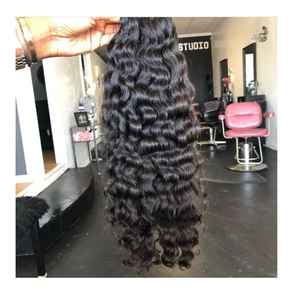 Profundo rizado indio real original donado en templo indio virgen mejor precio para el mercado mayorista extensiones de cabello humano - Product Image 3