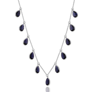 Vente en gros de collier de pierres précieuses en citrine en argent sterling 925 chaîne à maillons en forme de poire pour la fête bijoux cadeaux de haute qualité - Product Image 4