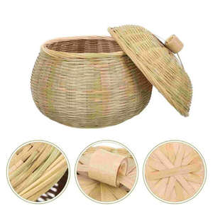 Panier en rotin tissé à la main du Vietnam, rangement pratique pour la lessive, les jouets, élégant, décoratif, écologique, organisateur de cuisine - Product Image 2