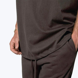 Alto elástico 100% algodón entrenamiento suelto ajuste músculo hombres Fitness deportes gimnasio camiseta impresión Digital secado rápido manga corta - Product Image 5