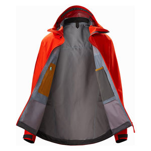 Chaqueta de esquí de concha dura con forro de 3 capas para hombre, chaqueta ligera impermeable transpirable con capucha y logotipo personalizado para exteriores de alto rendimiento - Product Image 2