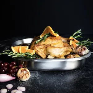 Vaisselle la plus exigeante Casserole simple en acier inoxydable avec couvercle Réchauffeur d'aliments élégant à usage quotidien - Product Image 6