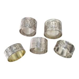 Anneaux de serviette en métal réutilisables de qualité exclusive pour les événements de mariage-Logo personnalisé Accessoires de cuisine Article cadeau - Product Image 4