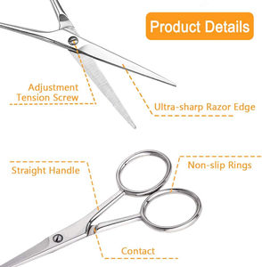 Tijeras de corte de pelo de peluquero profesional, tijeras de peluquero con borde de maquinilla de afeitar de 6,5 pulgadas, tijeras de corte de pelo de salón, acero inoxidable alemán - Product Image 6