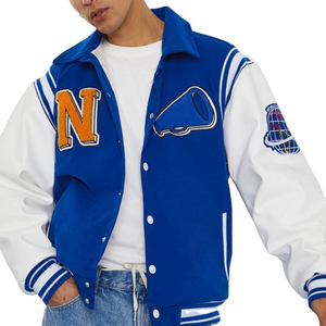 Chaqueta Universitaria de Béisbol Personalizada con Foto de Camuflaje para Hombre, con Apliques de Chenilla, Cortavientos, Transpirable para Invierno - Product Image 1