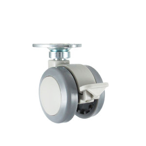 1.5 pouces verrouillage Nylon gris roulettes haut Triangle plaque moderne bureau salon chambre école atelier hôtel meubles - Product Image 1