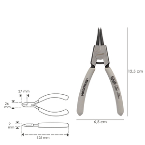 Pinze per rondelle esterne dritte 125 mm. Acciaio DIN 5254 - Product Image 2