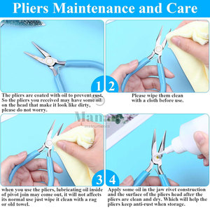 Professional Stainless Steel Jewelry Making Pliers Set for DIY <b>Beading</b> and Wirework <b>Crafts</b> - Product Image 4