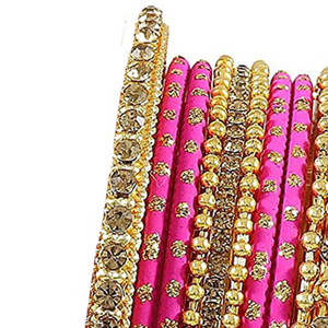 Pulsera de Churiya rosa y dorada para niñas, joyería de alta calidad, hecha a mano, nueva tendencia - Product Image 4