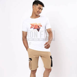 Camiseta transpirable ligera para hombre Estilo básico simple con estampado Comodidad diaria para todas las edades - Product Image 4