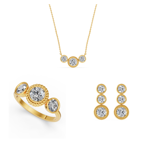Alta calidad 1.58cts Lab Grown Diamond 18K Collar de oro amarillo y blanco EF Clarity Cable Chain para mujer Joyería fina - Product Image 3