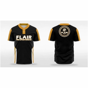 Maillots de baseball et de softball personnalisables, respirants, col en V, grandes tailles, design imprimé par transfert thermique, 100% polyester, anti-UV, séchage rapide - Product Image 3