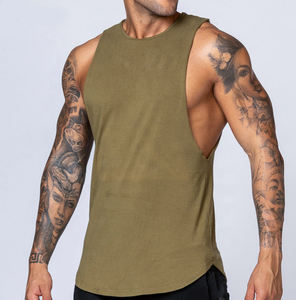 Camisetas sin mangas de punto para hombre, tallas grandes, transpirables, ecológicas, de secado rápido, antipilling, antidecoloración, de elastano/algodón, estilo urbano. - Product Image 3