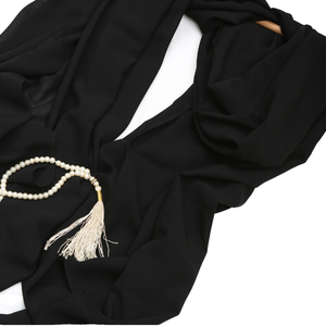 Hijab Khimar de poliéster hecho a mano de alta calidad para musulmanes estilo modesto transpirable tamaño XS para ropa de verano e invierno - Product Image 2