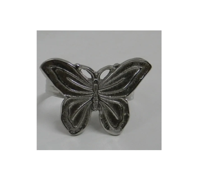 Anneaux de serviette en métal uniques en forme de papillon de créateur élégant pour les mariages Rond de serviette écologique personnalisé - Product Image 1