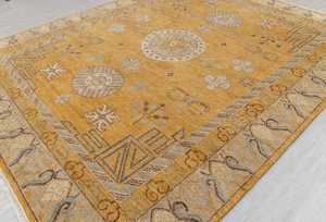 Prix usine rouille jaune fait à la main décor à la maison tapis salon tapis haute vente noué à la main Floral pour coureur paillasson et ensembles - Product Image 4