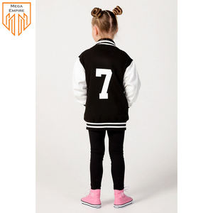 Nueva llegada MEGA EMPIRE Kids Varsity Jacket Color negro transpirable elegante con cuello alto diseño cómodo personalizado - Product Image 2