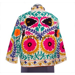 New Trending Duck Suzani Embroidery Traditional Style Block Print <b>Quilted</b> Eco-Friendly Quick Dry Cotton Free Jacket Women's - Product Image 5