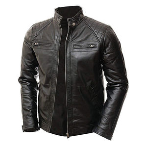 Veste en cuir véritable tendance unisexe, vêtements d'extérieur élégants, mode, coupe ajustée, design chaud, logo personnalisé, fournisseur en gros - Product Image 6