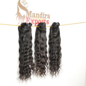 Extensiones de cabello humano virgen Remy de templo indio ondulado sin desprendimiento de alta calidad 100% - Product Image 4
