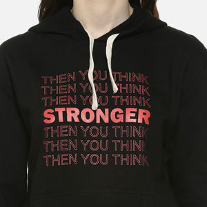 Venta al por mayor personalizado 100% algodón orgánico mujer Sudadera con capucha bordado Casual tejido impreso Technics - Product Image 6