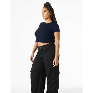 Bella Canvas-Camiseta corta con costura lateral ajustada para mujer, estilo B6681 Bella + Canvas, Camiseta corta para mujer - Product Image 1