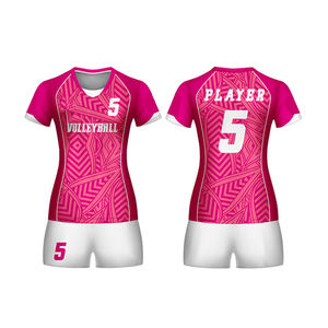 Jersey de voleibol de secado rápido de poliéster sublimado personalizado en uniforme de voleibol a precio de fábrica para uso en todas las estaciones - Product Image 3