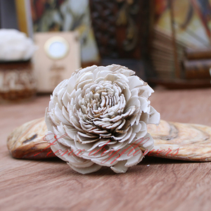 Vente flash exclusive, fleurs artificielles en bois de sola de qualité supérieure, peau de charki, Noël, Halloween, tailles 6, 8, 10 cm, écologiques - Product Image 1