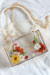 High Quality Handmade Resin Clutch Luxury Designer Purse with Embroidery and Stone <b>Zipper</b> Logo Summer Eco-friendly Customizable - Product Image 3