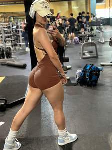 <b>Women's</b> Workout Athletic Romper Exercise <b>Jumpsuit</b> <b>Shorts</b> Gym Clothe Latest Style Yoga Wear <b>Women</b> Legging Workout Seamless Gym - Product Image 6