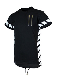 2023 T-shirt allongé en détresse pour hommes 100% Offre Spéciale en coton dans un nouveau style fabriqué au Pakistan - Product Image 1
