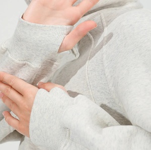 Sudadera con Capucha de Alta Calidad, de Felpa de Algodón, Talla Grande, Cuello Alto, Personalizada con Estampado, Estilo Urbano, para Invierno - Product Image 4