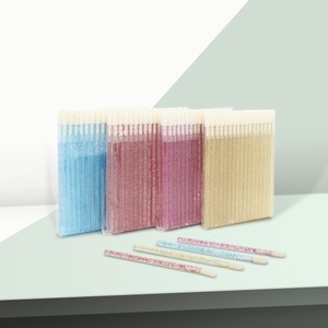 50pcs Glitter Mini Lip Brush Thin Style Sparkling Lip Sol Plastic Stick with Suction-cup Material Lip Brus - Product Image 1