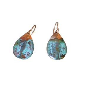 Dernières tendances en matière de boucles d'oreilles en cuivre bicolore, achetez des boucles d'oreilles noires aux prix les plus bas pour des boucles d'oreilles longues et audacieuses aux couleurs vives. - Product Image 2