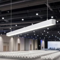 Luminaire suspendu linéaire LED en aluminium de 1500 mm pour centre de conférence, 6000K, dimmable, pour salle d'assemblage, lampe de plafond