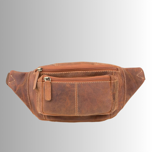 กระเป๋าคาดเอวหนังเครซีฮอร์สวินเทจสำหรับทุกเพศกระเป๋าสะพายไหล่คาดลำตัว - Product Image 1