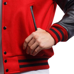 Chaqueta Varsity Unisex de Poliéster/Algodón con Parches Vintage y Mangas de Cuero Sintético, Chaqueta Bomber Clásica con Letras, Estilo Retro Americano - Product Image 6