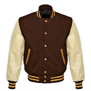 Chaquetas Varsity de Lona Personalizadas para Hombre, Tallas Grandes, Chaquetas de Equipo de Graduación de Secundaria con Logotipo Frontal - Product Image 1