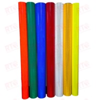 1.22m x 45.7m traceur découpe Ecosolvant imprimable Film réfléchissant blanc prismatique adhésif vinyle réfléchissant pour produit de sécurité