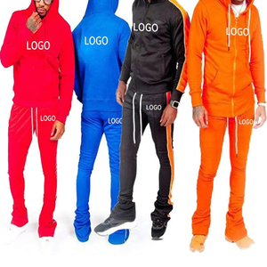 Chándales personalizados chaqueta pantalón conjunto al por mayor sudadera de algodón de impresión de dos piezas Jogger Jogging traje para los hombres - Product Image 2