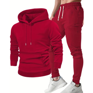 Custom Logo Unisex Nylon/Cotton Heavyweight Casual Jogger Sweatpants <b>Hoodie</b> Set Training Wear for Winter - Product Image 6