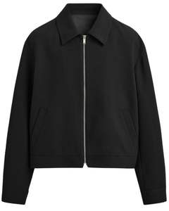 Chaqueta con Cierre Negra para Hombre, Chaqueta Clásica Informal, Abrigo Cálido y Elegante de Color Sólido, Tela Suave, Uso Diario, Chaqueta Ligera de Moda - Product Image 1