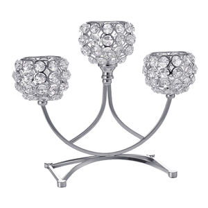 Hot Selling Customized Modern Metal Candle Holder Crystal Beaded Design Quality Home <b>Decorative</b> <b>Lanterns</b> Candle Jars Weddings - Product Image 5