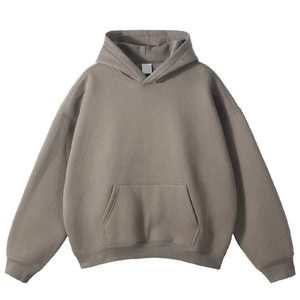 Nouveau OEM personnaliser surdimensionné coton lourd luxe Hip Hop sweats à capuche goutte épaule Boxy blanc 100% coton hommes recadrée à capuche - Product Image 4