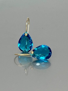 Boucles d'oreilles pendantes en améthrine, pierre précieuse verte, certifiées IGI, en argent sterling 925, style Art Déco, pour fête, anniversaire, mariage - Product Image 2