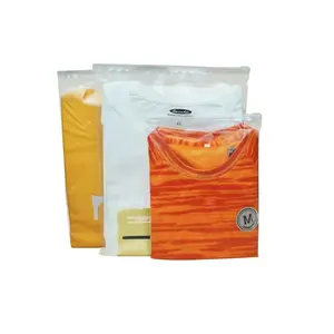 Free Design Custom Printing Biodegradable Slider Zip Lock Frosted T-Shirt Packaging Zipper Plastic Bag For Hoodies