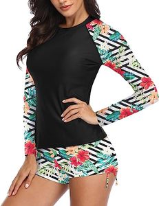 Protège-éruptions cutanées à imprimé floral personnalisé pour femmes les plus vendues Protège-éruptions cutanées en tissu mélangé de Spandex léger et respirant aux meilleurs prix - Product Image 3