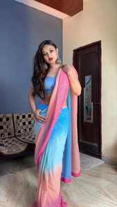 Sari con Lentejuelas Inspirado en Bollywood para Recepciones y Cócteles, Estilo Glamuroso y Moderno, Producto Más Vendido, Exclusivo - Product Image 5